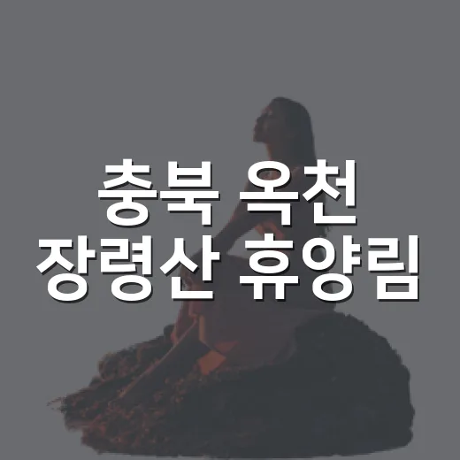 충북 옥천 장령산 휴양림, 여름철 최적 피서지