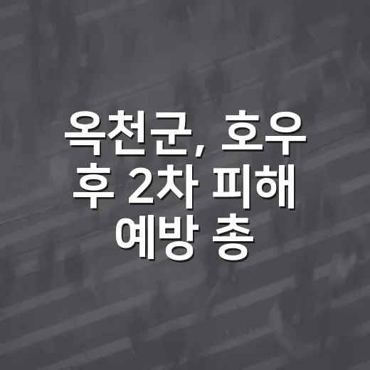 옥천군, 호우 후 2차 피해 예방 총력