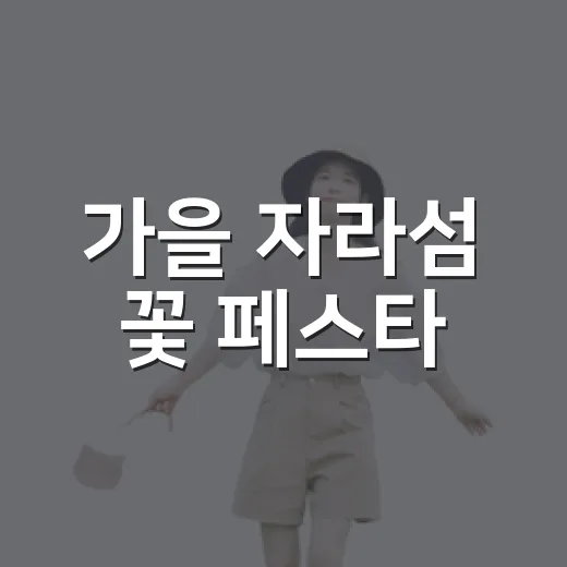 가을 자라섬 꽃 페스타, 자연 속 추억의 장