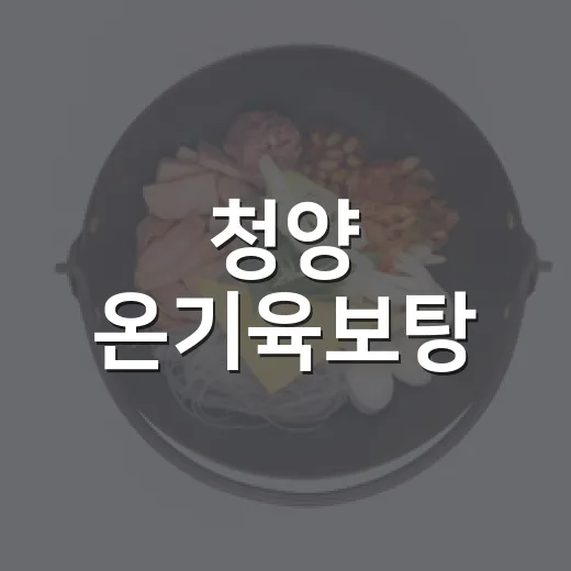 청양 온기육보탕, 깊은 맛 온기탕으로 건강한 한 끼
