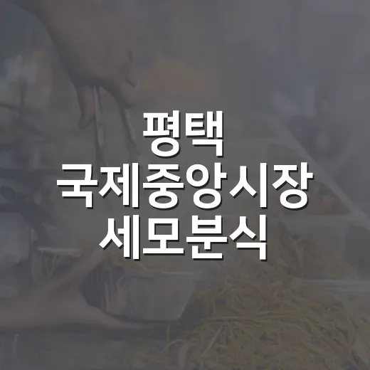 평택 국제중앙시장 세모분식 당면떡볶이 인기