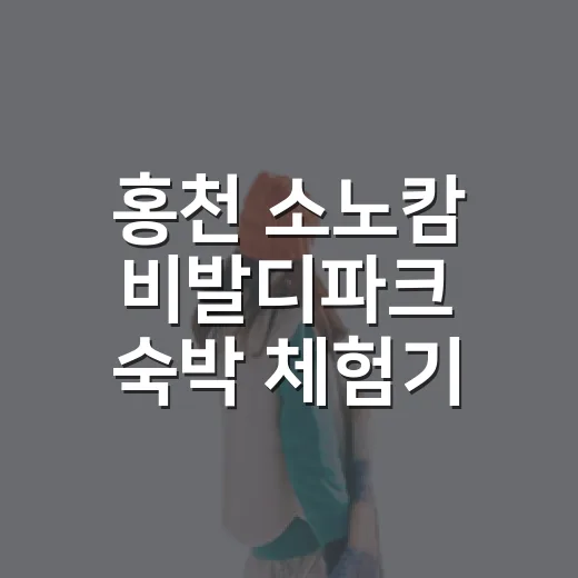 홍천 소노캄 비발디파크 숙박 체험기