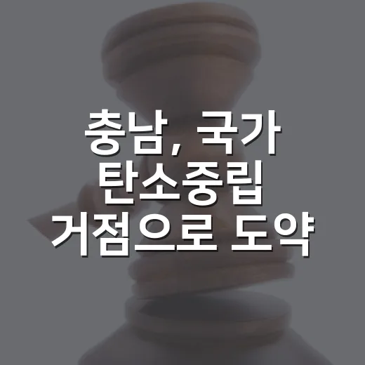 충남, 국가 탄소중립 거점으로 도약