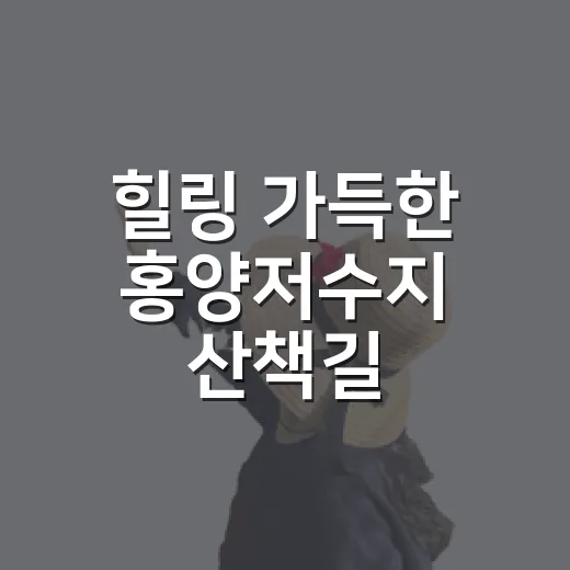 힐링 가득한 홍양저수지 산책길