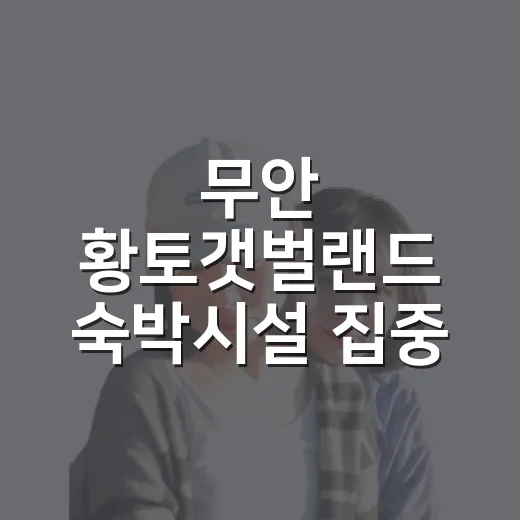 무안 황토갯벌랜드 숙박시설 집중 탐구