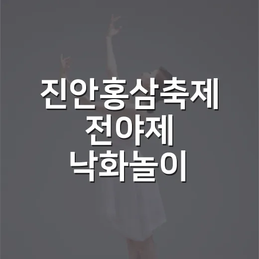 진안홍삼축제 전야제 낙화놀이 빛으로 물들다
