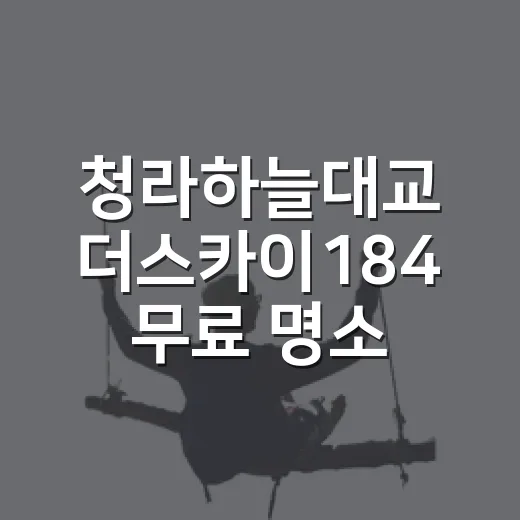 청라하늘대교 더스카이184 무료 명소 완벽 가이드