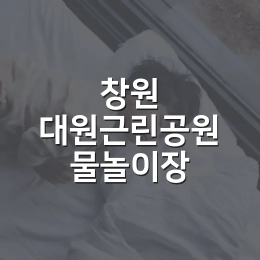 창원 대원근린공원 물놀이장, 도심 속 여름 피서지