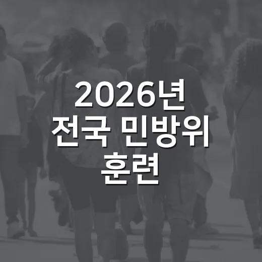 2026년 전국 민방위 훈련, 8월 20일 오후 2시 실시
