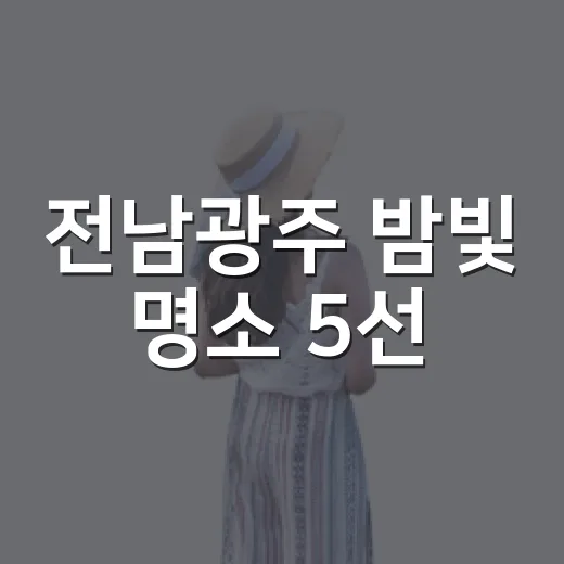 전남광주 밤빛 명소 5선