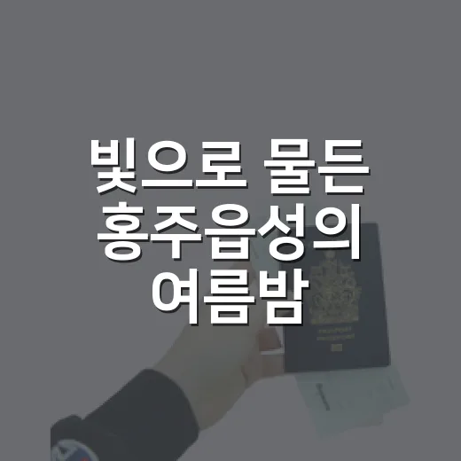 빛으로 물든 홍주읍성의 여름밤