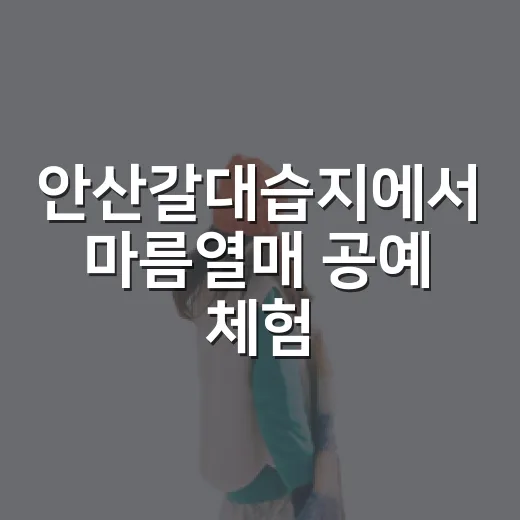 안산갈대습지에서 마름열매 공예 체험