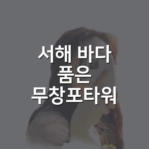 서해 바다 품은 무창포타워 전망