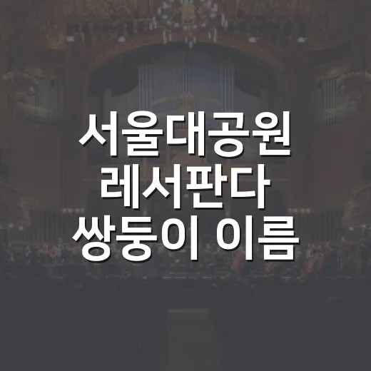 서울대공원 레서판다 쌍둥이 이름 투표 이벤트