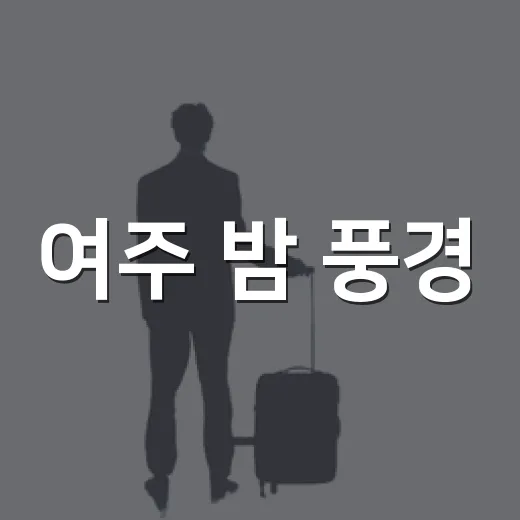 여주 밤 풍경, 관광순환버스와 함께