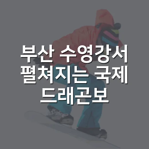 부산 수영강서 펼쳐지는 국제 드래곤보트 축제