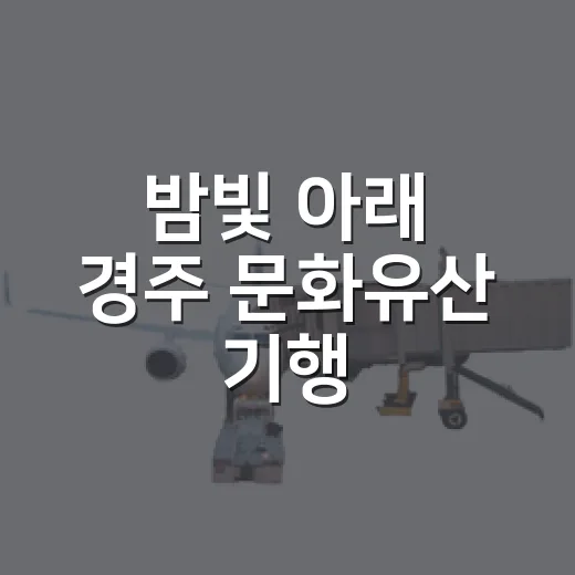 밤빛 아래 경주 문화유산 기행