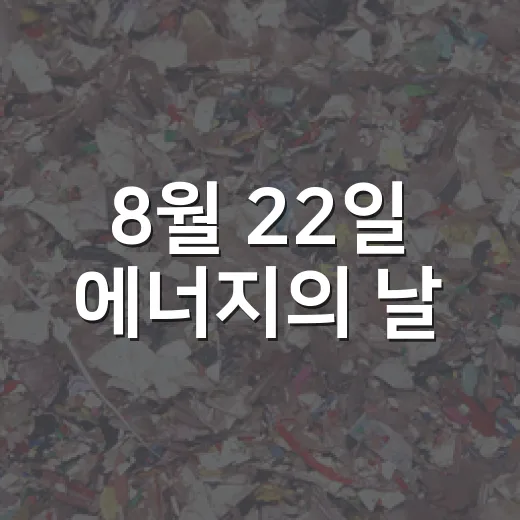 8월 22일 에너지의 날, 불 끄고 별빛을 켜다