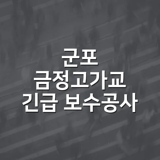 군포 금정고가교 긴급 보수공사 조기 완료
