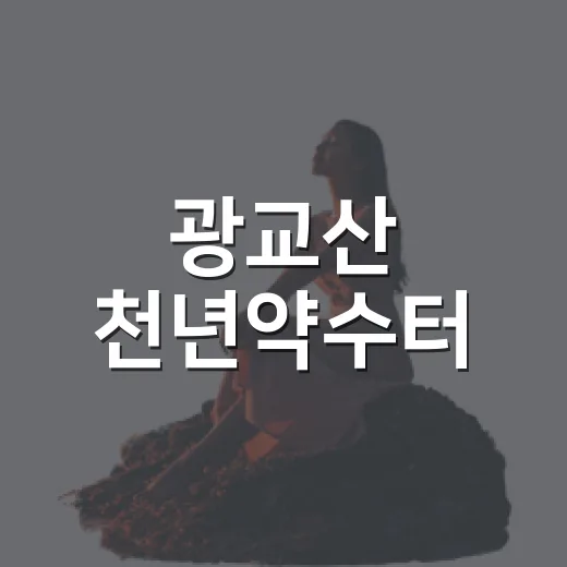 광교산 천년약수터, 도심 속 자연 힐링 명소