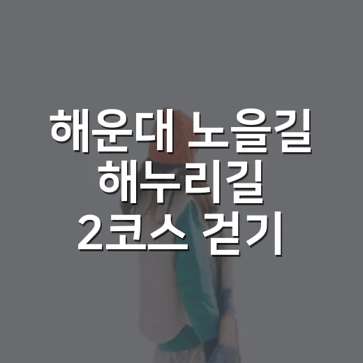 해운대 노을길 해누리길 2코스 걷기 행사