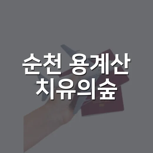 순천 용계산 치유의숲, 자연 속 힐링 명소