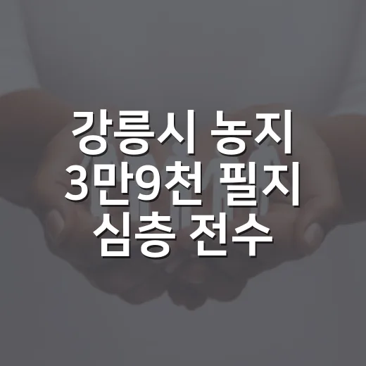 강릉시 농지 3만9천 필지 심층 전수조사 착수