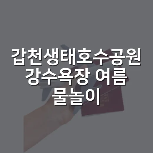 갑천생태호수공원 강수욕장 여름 물놀이 명소