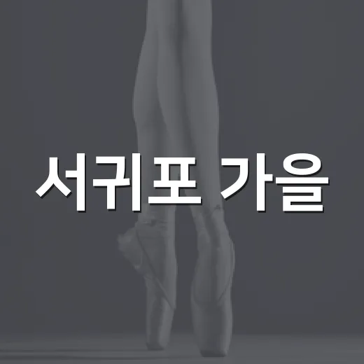 서귀포 가을, 명품 공연 라인업