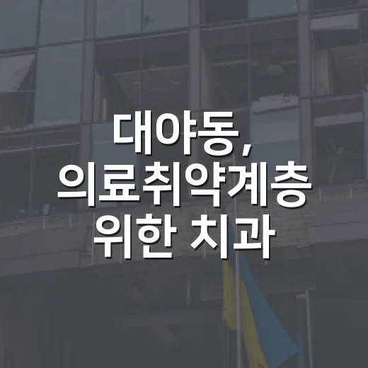 대야동, 의료취약계층 위한 치과 지원 협약