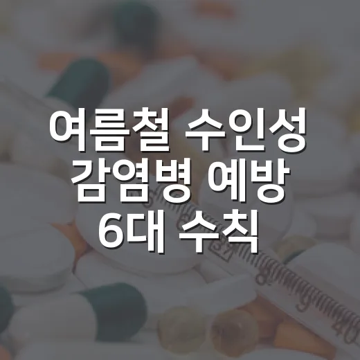 여름철 수인성 감염병 예방 6대 수칙