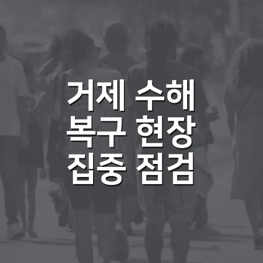 거제 수해 복구 현장 집중 점검