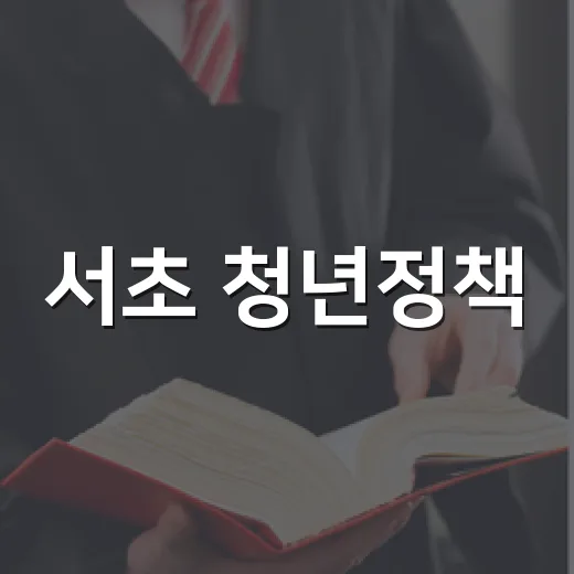 서초 청년정책, 당신의 선택이 미래를 결정한다