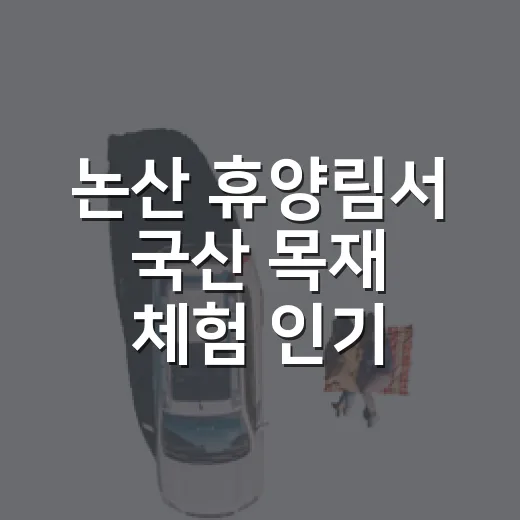 논산 휴양림서 국산 목재 체험 인기