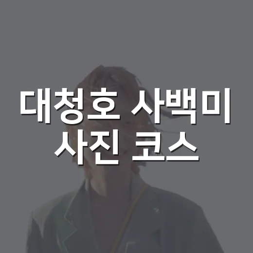 대청호 사백미 사진 코스, 8월의 청량한 풍경