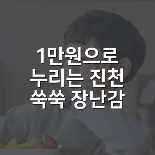 1만원으로 누리는 진천 쑥쑥 장난감 도서관