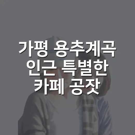 가평 용추계곡 인근 특별한 카페 공잣소