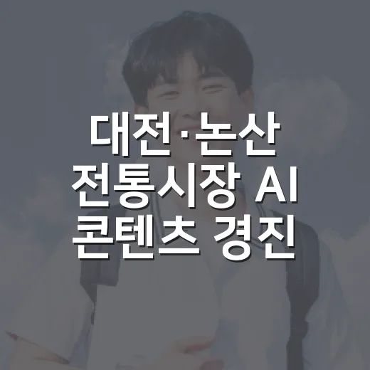 대전·논산 전통시장 AI 콘텐츠 경진대회 개최