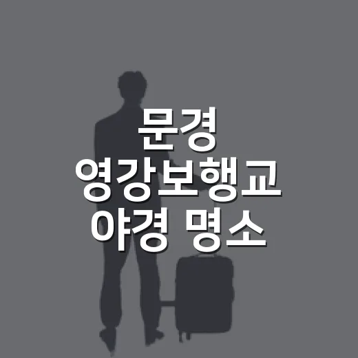 문경 영강보행교 야경 명소 산책길