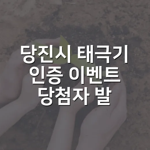 당진시 태극기 인증 이벤트 당첨자 발표