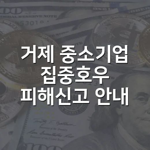 거제 중소기업 집중호우 피해신고 안내