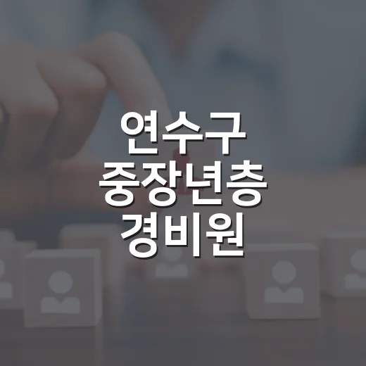 연수구 중장년층 경비원 양성과정 모집