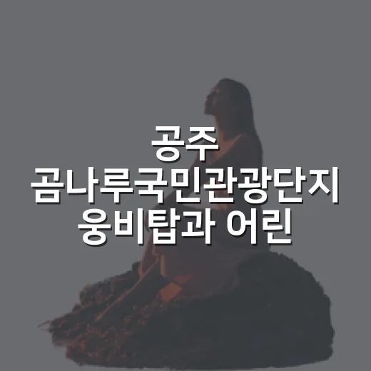 공주 곰나루국민관광단지 웅비탑과 어린이수영장