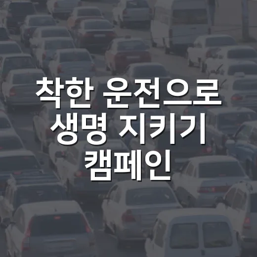 착한 운전으로 생명 지키기 캠페인