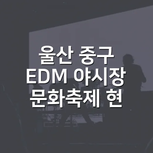 울산 중구 EDM 야시장 문화축제 현장