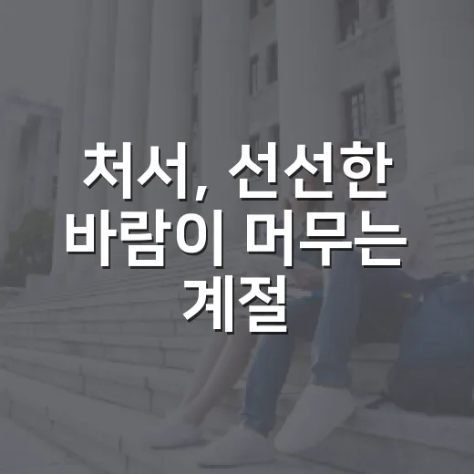 처서, 선선한 바람이 머무는 계절