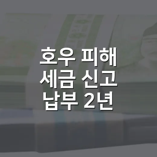 호우 피해 세금 신고 납부 2년 연장 가능