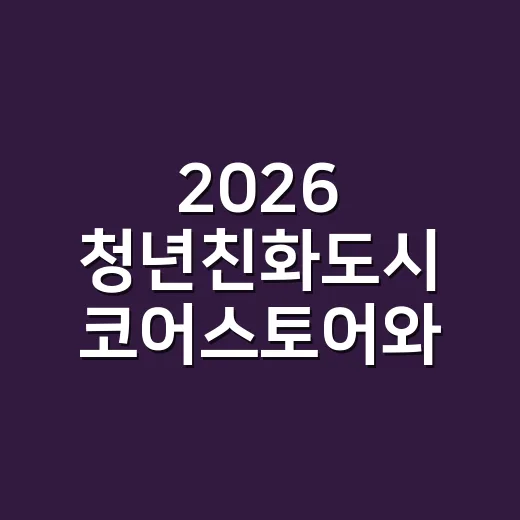 2026 청년친화도시 코어스토어와 예술전시 안내