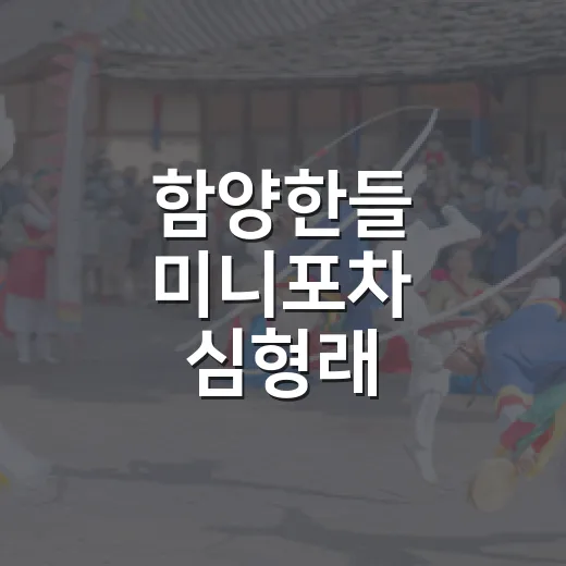 함양한들 미니포차 심형래 유랑극단 공연
