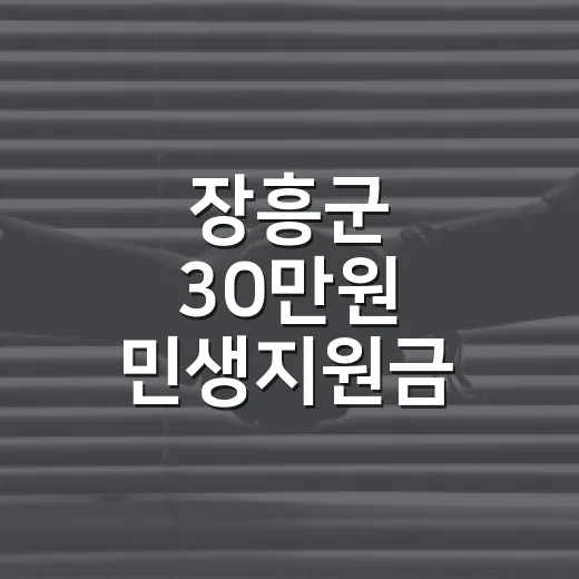 장흥군 30만원 민생지원금 신청 총정리